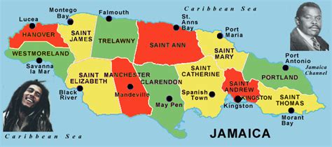 jamaica's parishes and capitals|jamaican rastafarian.